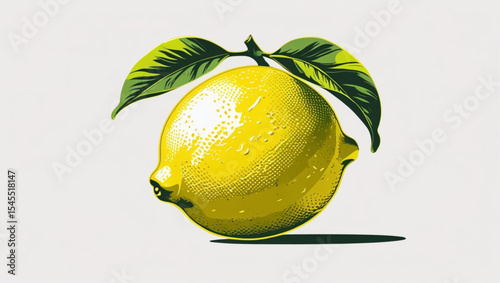 lemon with leaves