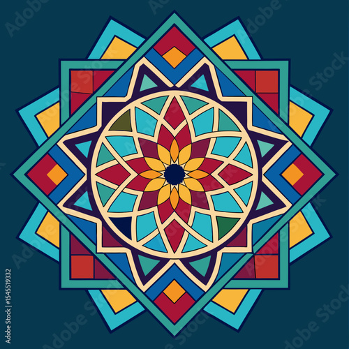 islamic geometric mosaic pattern