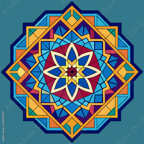 islamic geometric mosaic pattern