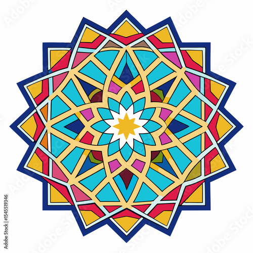islamic geometric mosaic pattern