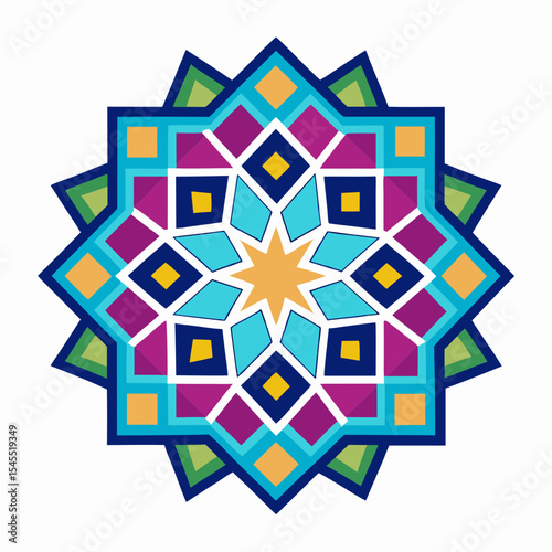 islamic geometric mosaic pattern