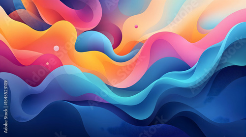 Colorful abstract flowing wave background with vibrant gradients and smooth curves