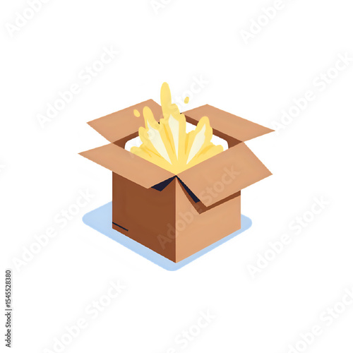 Unboxing Surprise: A Vibrant Visual of Unexpected Joy