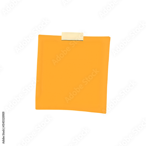 Orange Note:  Blank Memo Pad, Sticky Note, Reminder, Message