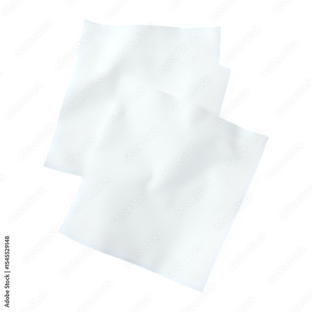 Naklejka premium Clean White Paper Napkins: Perfect for Mockups & Designs