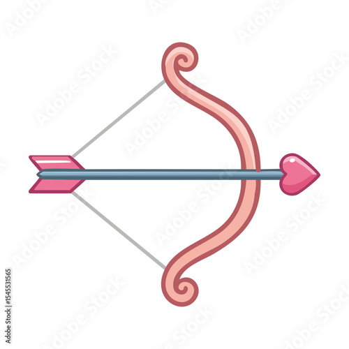 An Illustration of Cupid's Bow and Arrow, perfect for Valentine's Day or expressing love