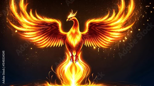 Fiery Phoenix in Flight (3)