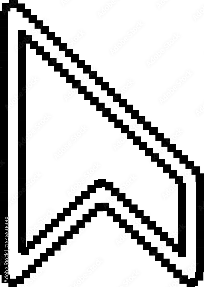 Triangle pixel shape icons and signs. Graphic elements Triangle pixel shape icons and signs. Graphic elements