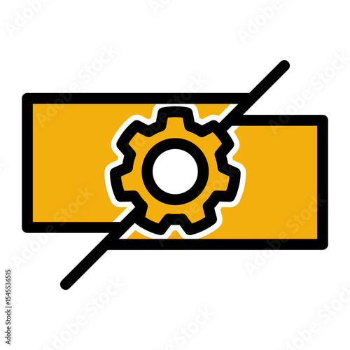 System Disruption Icon - Solid Color Lineal Style for Technical Issues.