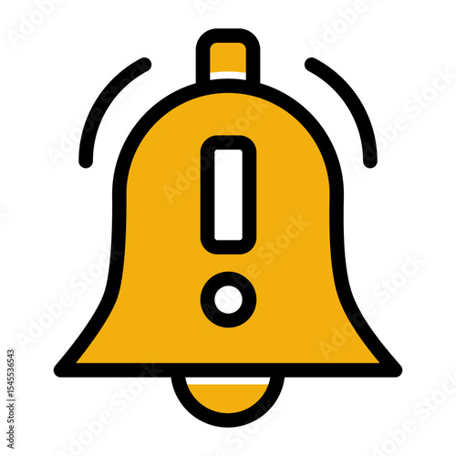 Alert Signal Icon - Solid Color Lineal Style for Warning Systems.
