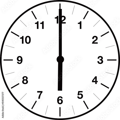 Analog clock illustration with variable time