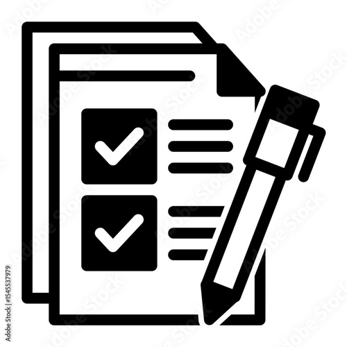 Content Revision Icon - Mixed Style for Writing and Editing.