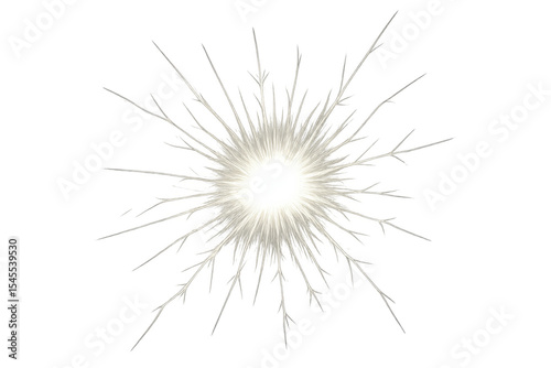 Glowing light effect star shining brightly on a transparent background, perfect for adding a touch of sparkle to design projects