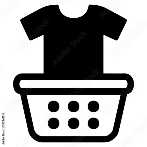 Laundry services icon with transparent background symbolizing washing, cleaning, and fabric care
