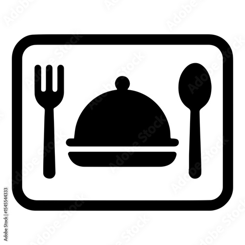 Hospital food tray icon with transparent background symbolizing patient meal service and healthcare nutrition
