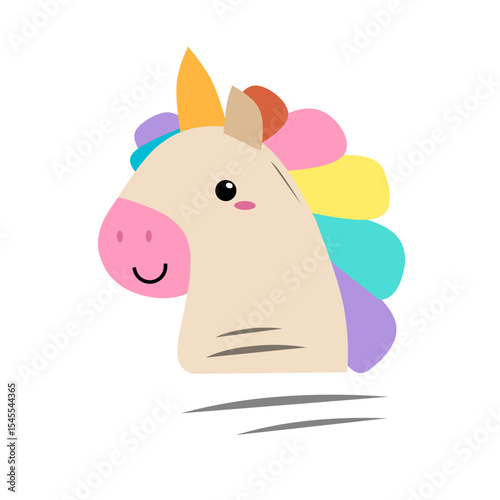 Pastel Pony Unicorn and funny Cat Unicorn with kawaii icons: cupcake, fulling star, rainbow, heart, happy planet etc for pajamas prints and greeting card, birthday party
