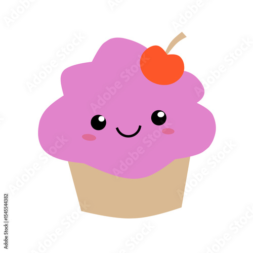 Pastel Pony Unicorn and funny Cat Unicorn with kawaii icons: cupcake, fulling star, rainbow, heart, happy planet etc for pajamas prints and greeting card, birthday party