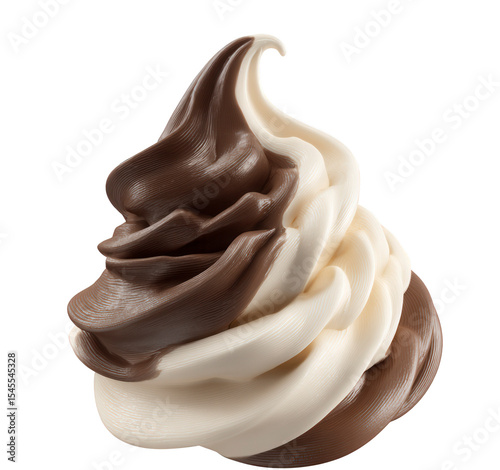 Wallpaper Mural Swirled Chocolate and Vanilla Soft Serve Ice Cream Treat on a Transparent Background Torontodigital.ca