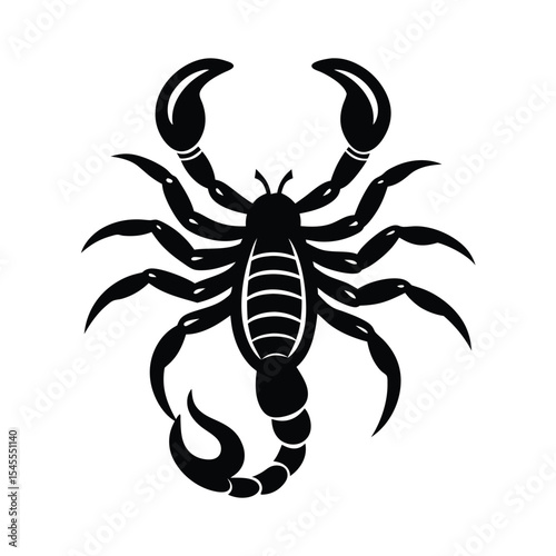 Venomous scorpion vector silhouette