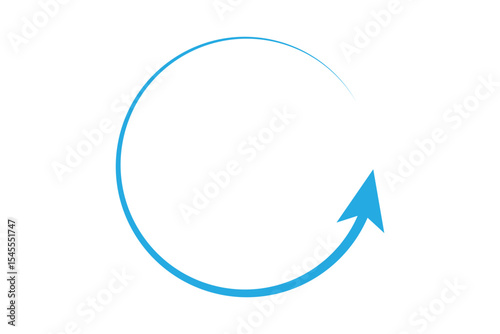 circle arrow icon isolated on white background