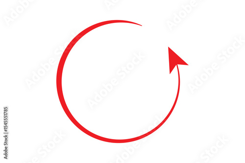 circle arrow icon isolated on white background