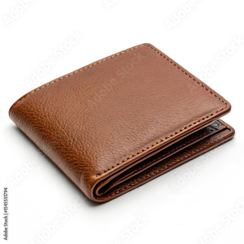 leather wallet isolated on white background photo