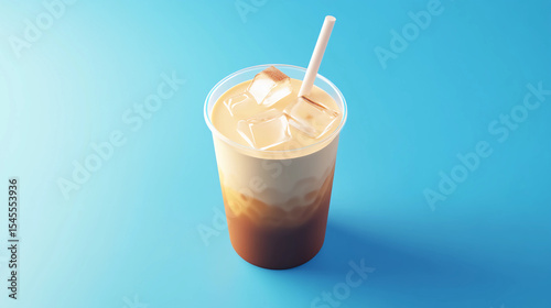 3D Render of an Iced Coffee Drink