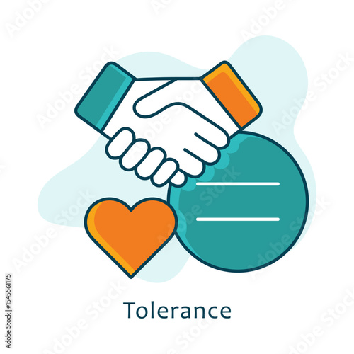 Tolerance, Partnership, Agreement, Unity, Diversity, Respect, Teamwork, Collaboration, Human Rights, Empathy Icon