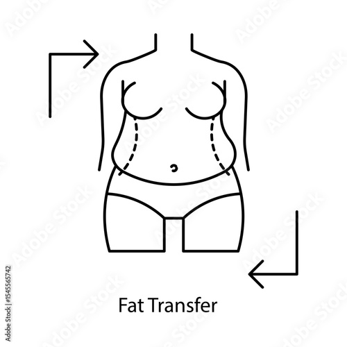 Fat Transfer – Arrows Representing Volume Enhancement Using Natural Fat
