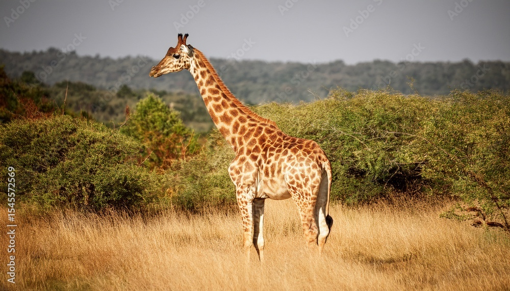 Fototapeta premium giraffe on on transparent background