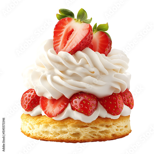 Strawberry Cream Puff with Fresh Berries and Whipped Cream