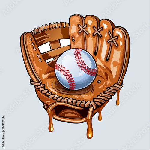 Youth Sports & Hobbies Clip Art - Glove Drip
