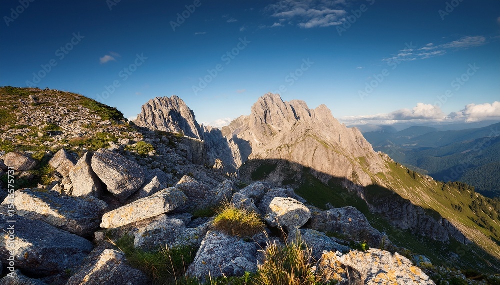 Obraz premium shot of rugged rocky hills