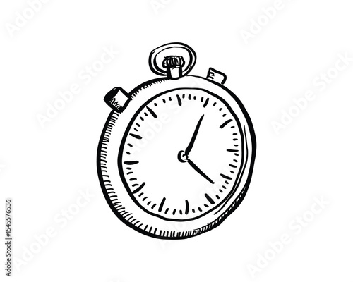 Stopwatch Vector Illustration with Precise Time Measurement