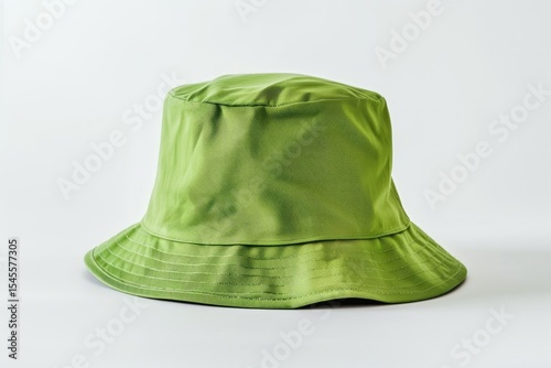 Ultra Hd Picture of Green Bucket Hat on White Background