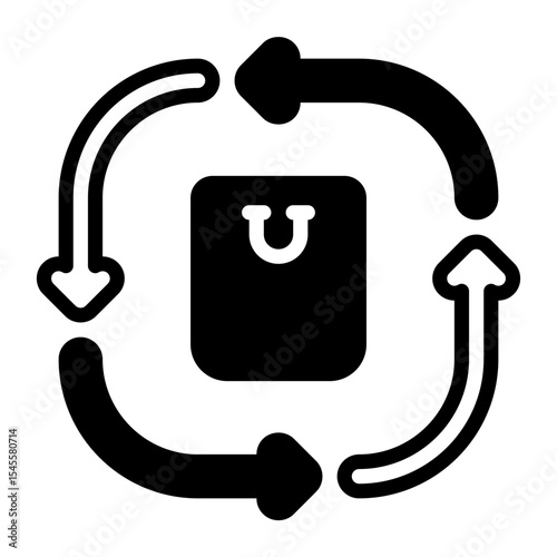 cycle icon, glyph icon style