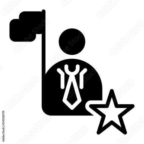 leader icon, glyph icon style