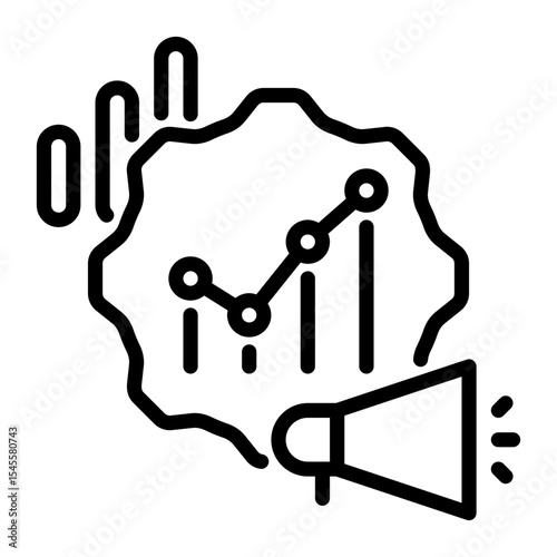 sales icon, line icon style