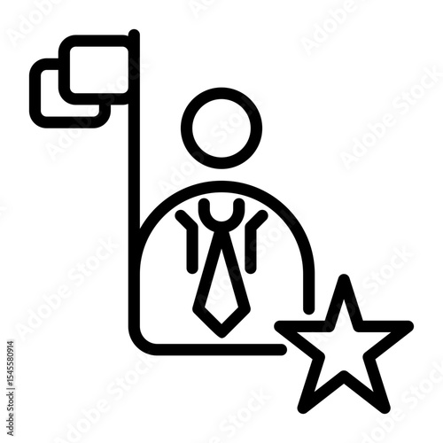 leader icon, line icon style
