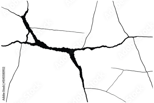 A cracked surface texture illustration. Perfect for adding a distressed or broken effect to designs. Use as background or overlay.