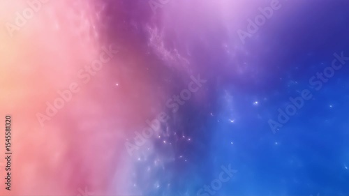 pink purple blue dreamy cloud sky background with soft stars
