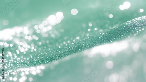 soft mint green glitter bokeh sparkles with dreamy light blur
