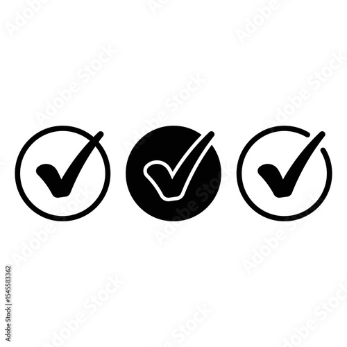 CHECK MARK ICON LOGO BLACK.
