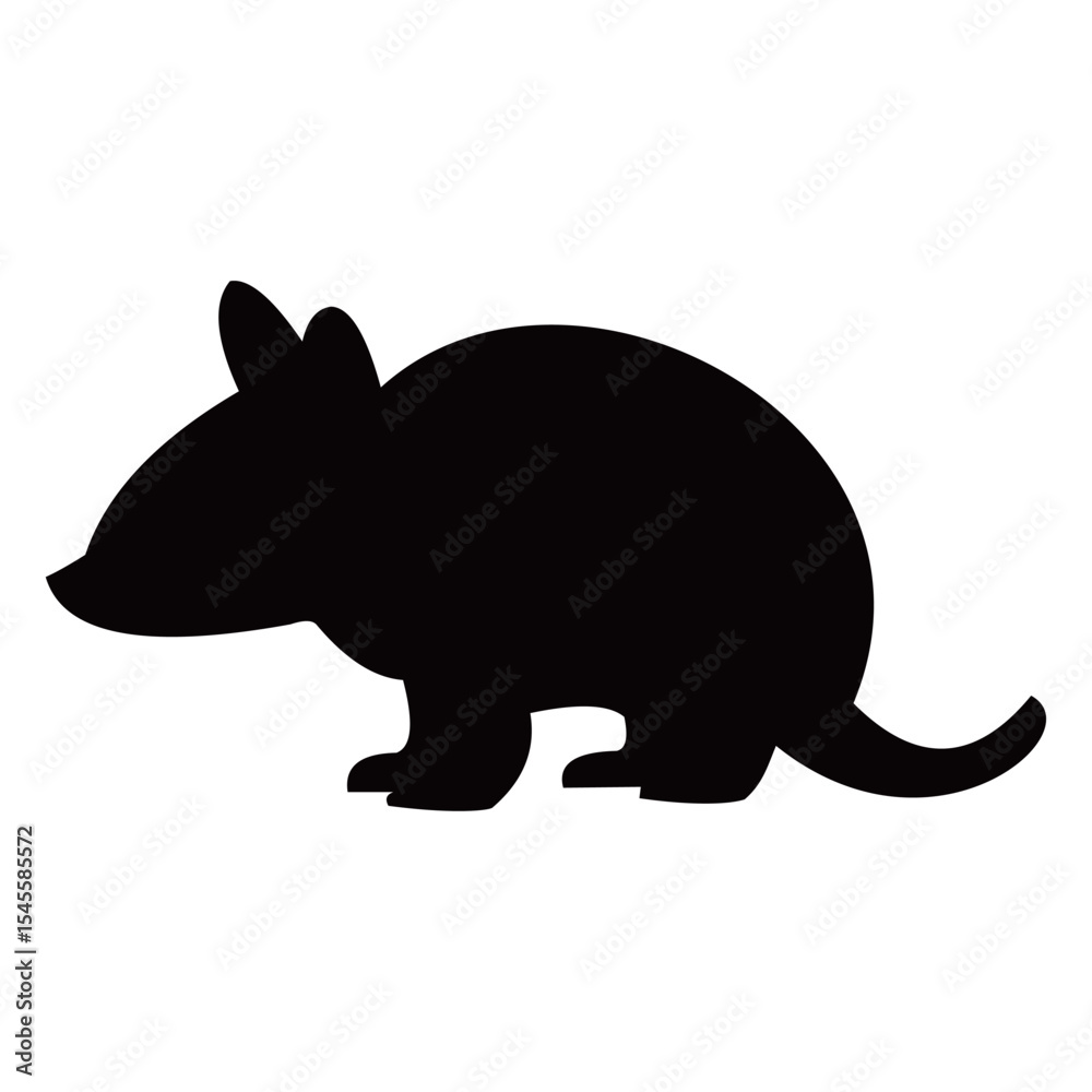 Obraz premium Animal vector silhouette , clip art, and symbol. Shilhouette of animal concept and simple design.
