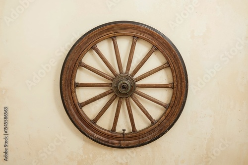 Vintage Wooden Wagon Wheel – Rustic Heritage