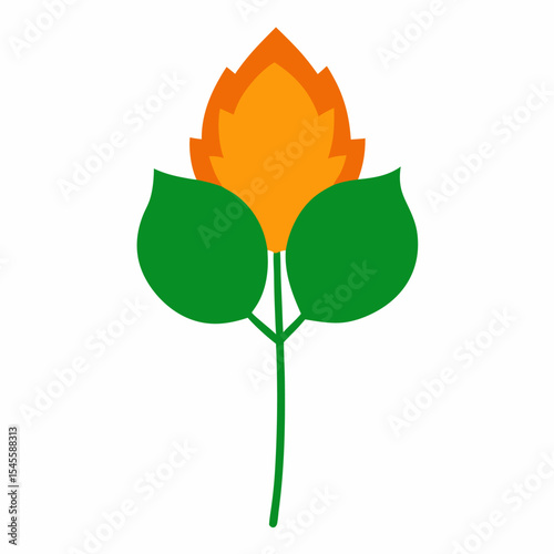 aspen flower on white background