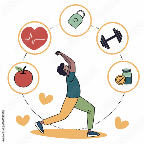 Healthy lifestyle choices fitness wellness exercise nutrition