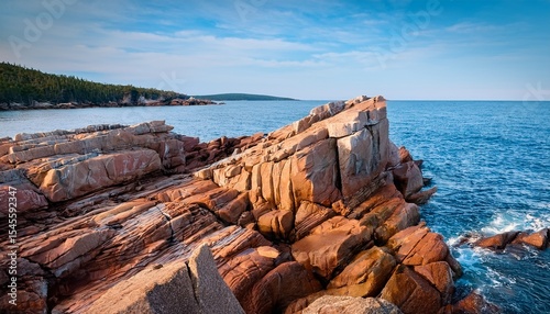 scars of wear on costal rocks in acadia