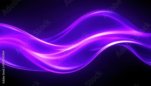 Abstract rendering of luminous purple waves against a dark background
