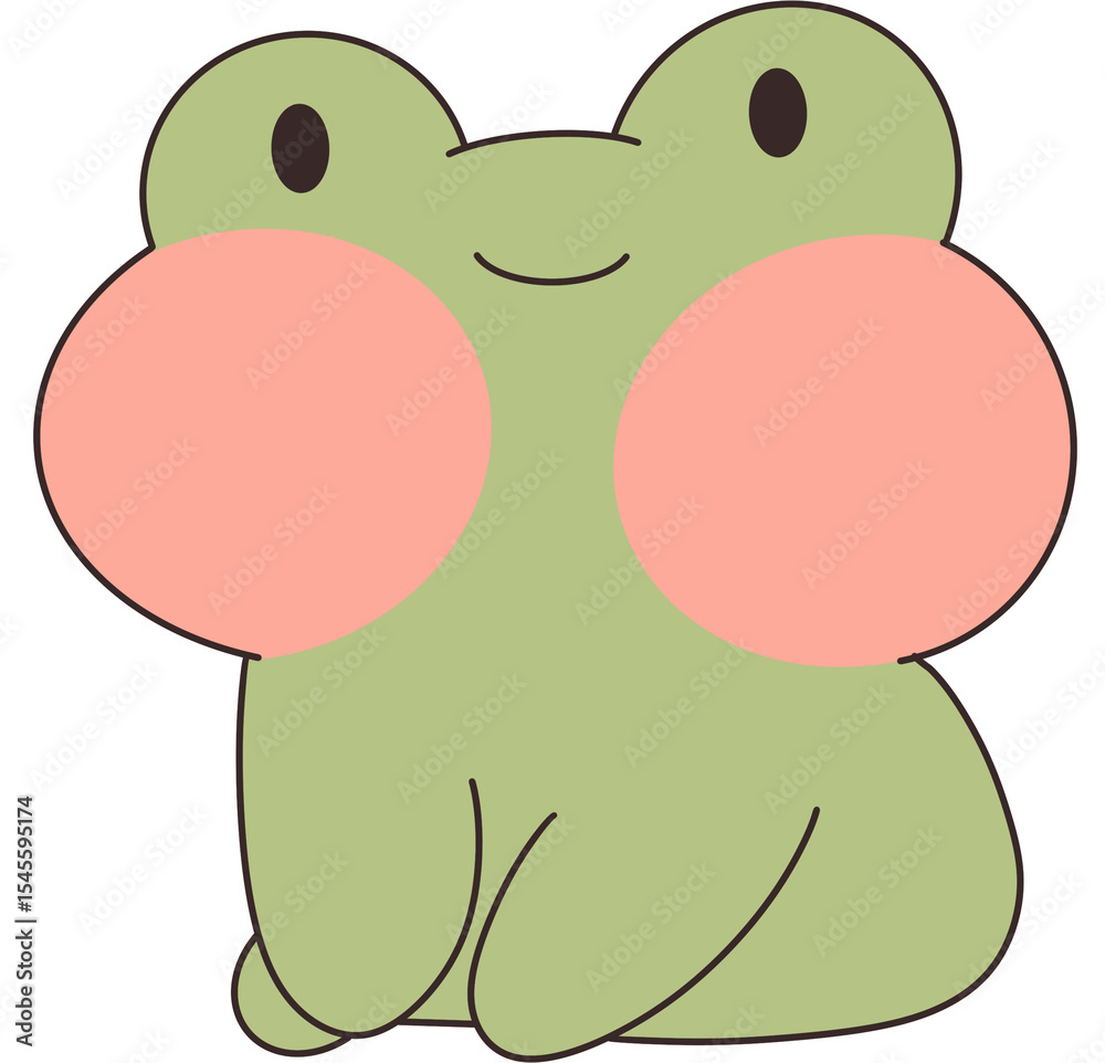 Obraz premium A frog sitting quietly